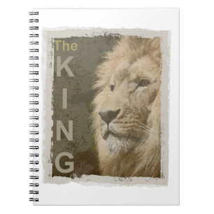 Aangepast leeuwenkop Het Afbeelding van de King Po Notitieboek