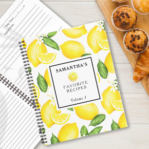 Aangepast lemon Patroon Recipe Notitieboek