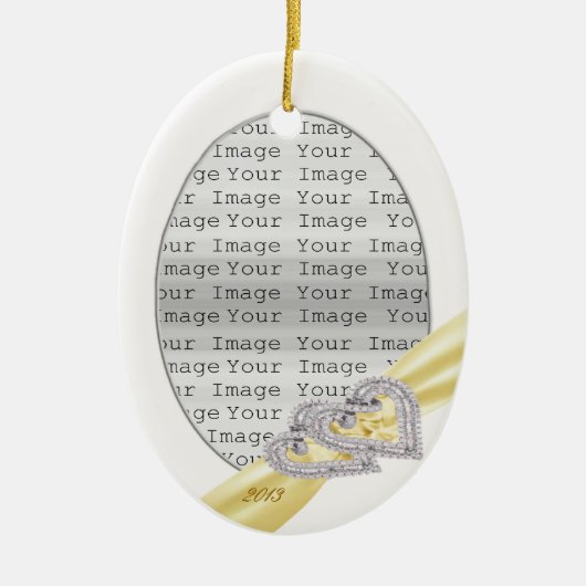 Aangepast lemon Ribbon Ornament (Voorkant)