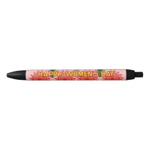 Aangepast Lente Bloem Vrouwendag Patroon Zwarte Inkt Pen