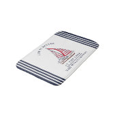 Aangepast leven is beter bij het meer Nautical Badmat (Gekanteld)