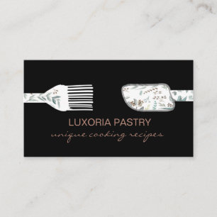 Aangepast leverbleeklepeltje met gebak visitekaartje