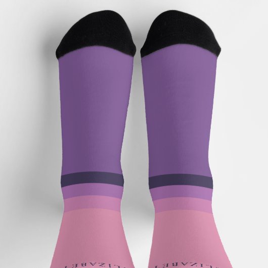 Aangepast licht donker Paarse violette kleur blok Sokken (Top)