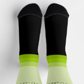 Aangepast licht donkergroen zwart kleurenblok sokken (Top)
