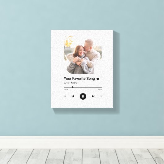 Aangepast lied favoriete lied canvas afdruk (Insitu (Houten vloer))