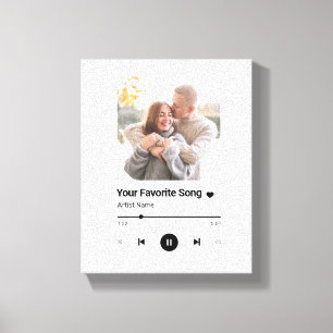 Aangepast lied favoriete lied canvas afdruk