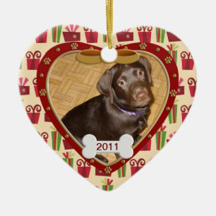 Aangepast Lijst Dog Photo Keramisch Ornament