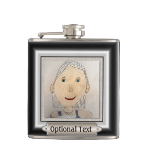 Aangepast Lijst om je kunst of foto toe te voegen Heupfles