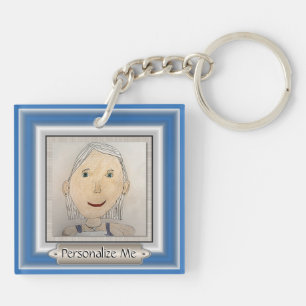 Aangepast Lijst om je kunst of foto toe te voegen Sleutelhanger