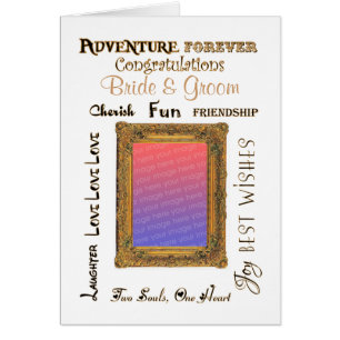 Aangepast Lijst voor bruiloft met foto's gefelicit