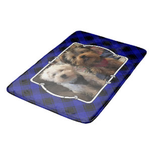 Aangepast Lijst voor foto's - Klassiek blauw en zw Badmat