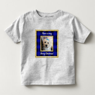 Aangepast Lijst voor kerstblauw en zwart gekleed Kinder Shirts