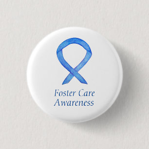 Aangepast lintje voor Foster Care Blue Awareness Ronde Button 3,2 Cm