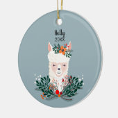 Aangepast Llama-keramisch Ornament (Links)