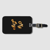 Aangepast logo afbeelding zwart goud bagagelabel (Voorkant (horizontaal))