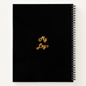 Aangepast logo afbeelding zwart goud notitieboek (Achterkant)