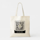 aangepast logo bedrijf dat QR-code koopt Tote Bag (Achterkant)