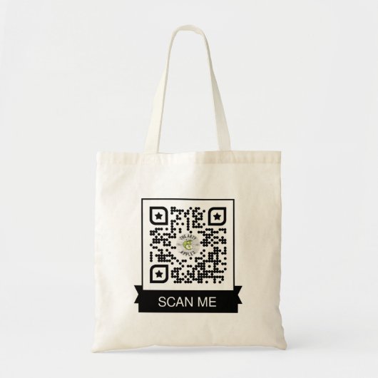 aangepast logo bedrijf dat QR-code koopt Tote Bag (Voorkant)