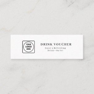 Aangepast logo Bedrijfsdrankbon ontwerp voor eve Mini Visitekaartje
