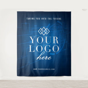 Aangepast logo beurs evenement achtergrond wandkleed