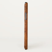 Aangepast logo bruin hout Case-Mate iPhone case (Achterkant / rechts)