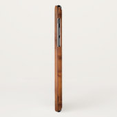 Aangepast logo bruin hout Case-Mate iPhone case (Achterkant/links)