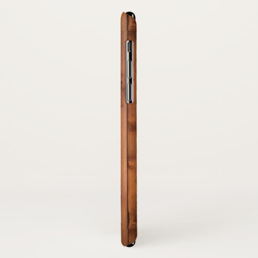 Aangepast logo bruin hout Case-Mate iPhone case (Achterkant/links)