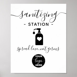 Aangepast Logo Business Safety Sanititing Station Poster