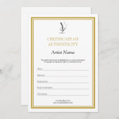 Aangepast Logo Certificaat van echtheid Bedankkaart (Voorkant / Achterkant)