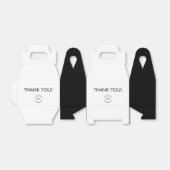 Aangepast logo eenvoudig Zwart wit Bedankt Bedankdoosjes (Uitgevouwen)