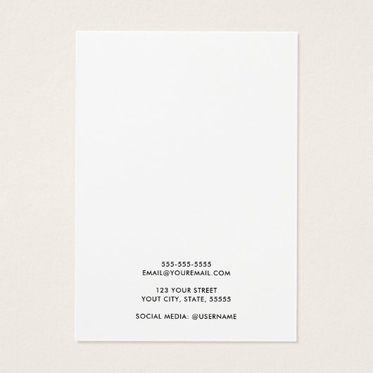 Aangepast logo elegant script dat weergavekaart oo visitekaartje (Achterkant)