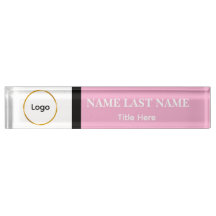 Aangepast logo elegant zacht roze, wit, zwart