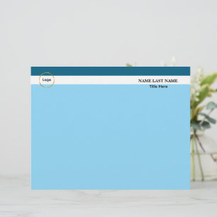 Aangepast logo Elegante Stofblauwe Witte Magneet Briefhoofd