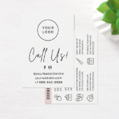 Aangepast Logo elke kleur Chemische Peel Aftercare Visitekaartje (Bureau)