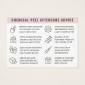 Aangepast Logo elke kleur Chemische Peel Aftercare Visitekaartje (Achterkant)