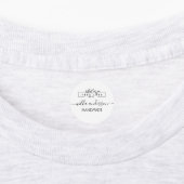 Aangepast logo en script ronde stof kleding labels (Aangebracht)