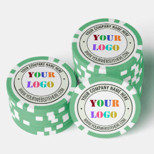 Aangepast logo en tekst merk poker chips