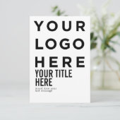 Aangepast logo en tekst moderne scherpe uitnodigin (Staand voorkant)