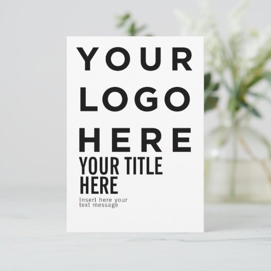 Aangepast logo en tekst moderne scherpe uitnodigin (Staand voorkant)