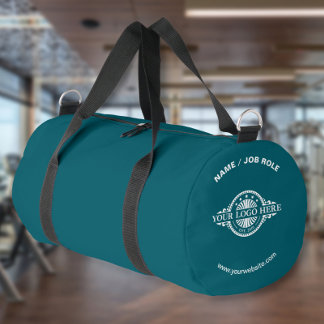 Aangepast logo en tekst Teal Gym Plunjezak