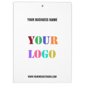 Aangepast Logo en tekstklembord Kies kleuren Klembord (Achterkant)