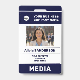 Aangepast logo foto media pers vet ID Badge