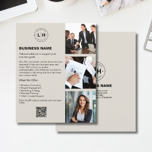 Aangepast logo foto QR professioneel bedrijf Flyer