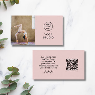 Aangepast logo foto QR Yoga-instructeur leraar Roz Visitekaartje