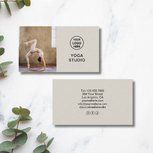 Aangepast logo foto yoga-instructeur leraar visitekaartje