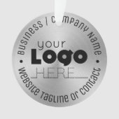 Aangepast Logo geborsteld zilver Acrylkerstboom Ornament (voorkant)