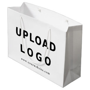 Aangepast logo gepersonaliseerd zakelijk modern groot cadeauzakje