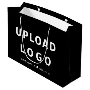 Aangepast logo gepersonaliseerd zwart zakelijk mod groot cadeauzakje