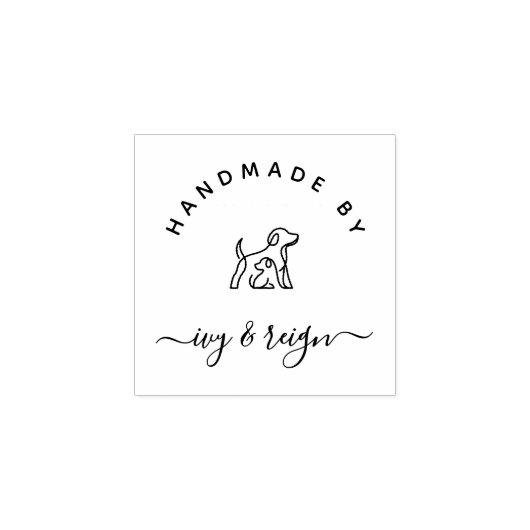 Aangepast logo Handgemaakt door Rubberstempel (Afrduk)