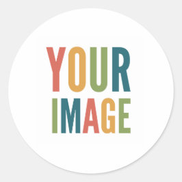 Aangepast logo hier | Voeg je eigen ontwerp toe Ronde Sticker